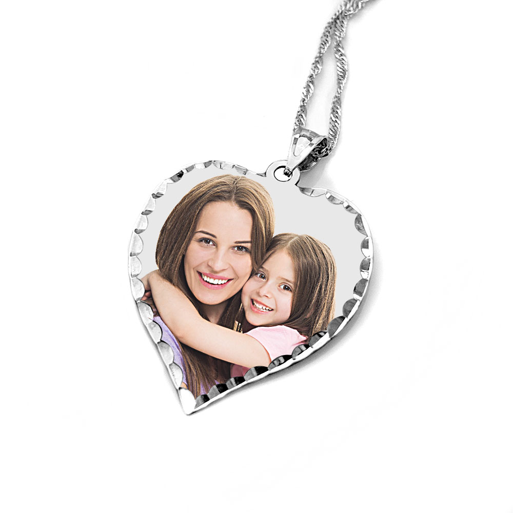 heart necklace with picture uk