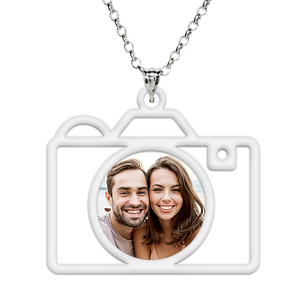 Hollow carved Camera Photo Pendant