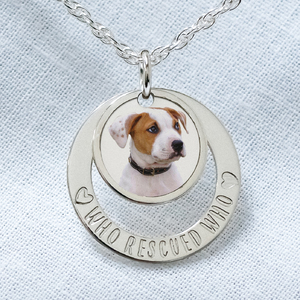 Personalized Photo Engraved Pet Swivel Pendant