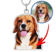 Photo Outline Dog Pendant or Charm w  18  Chain Included