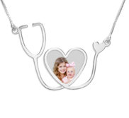 Stethoscope Heart Photo Pendant for Doctors or Nurses
