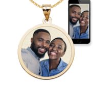 Round with Border Photo Pendant Picture Charm