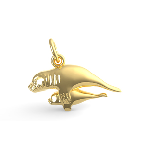 Manatee w  Calf Charm