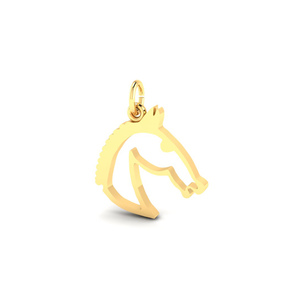 Flat Horse Head Charm