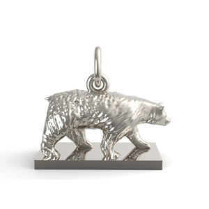 Polar Bear On Ice Charm