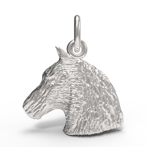 Flat Horse Head Charm