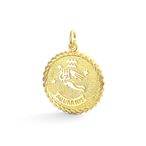 Aquarius Constellation Disc Charm 4651 