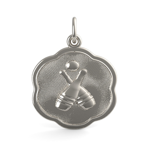 Bowling Scalloped Disc Charm 0952 