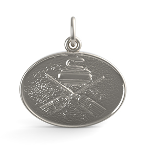 Curling Oval Disc Charm 3403 