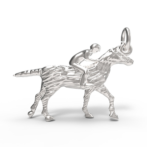 Horse And Jockey Charm