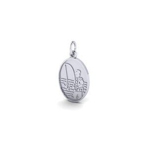 Fisherman Oval Disc Charm