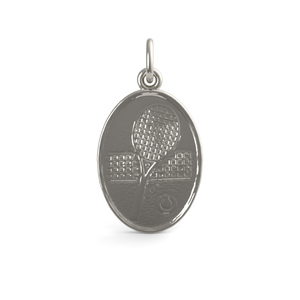 Tennis Oval Disc Charm