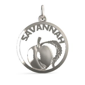 Savannah Peach Open Disc Charm