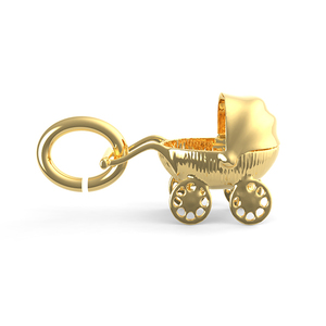 Canopy Baby Carriage Charm 1018 