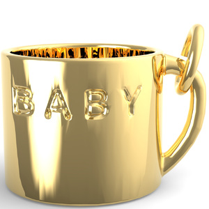 Inscribed Baby Cup Charm