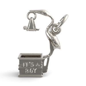 Its a Boy Stork Charm