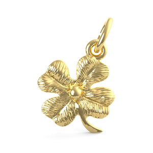 Four Leaf Clover with Bead Accent