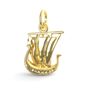 Viking Ship Charm