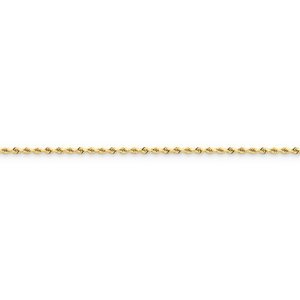 14k 2mm D C Rope with Lobster Clasp Chain