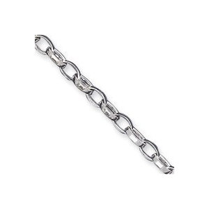 Sterling Silver Solid Polished Fancy Link Anklet