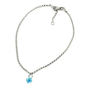 Sterling Silver Adjustable Anklet   Ankle Bracelet Crystal