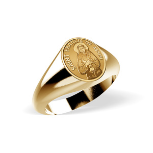 Saint Francis of Assisi Signet Ring  EXCLUSIVE 