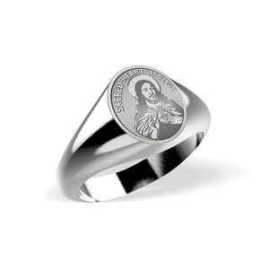 Sacred Heart of Jesus Signet Ring  EXCLUSIVE 