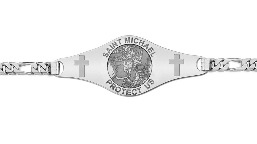 Amazon.com: Silver Toned Archangel Saint Michael Medal on Adjustable Cord  Bracelet, 8 Inch: Clothing, Shoes & Jewelry