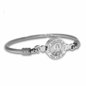 Stainless Steel Saint Adelaide Bangle Bracelet