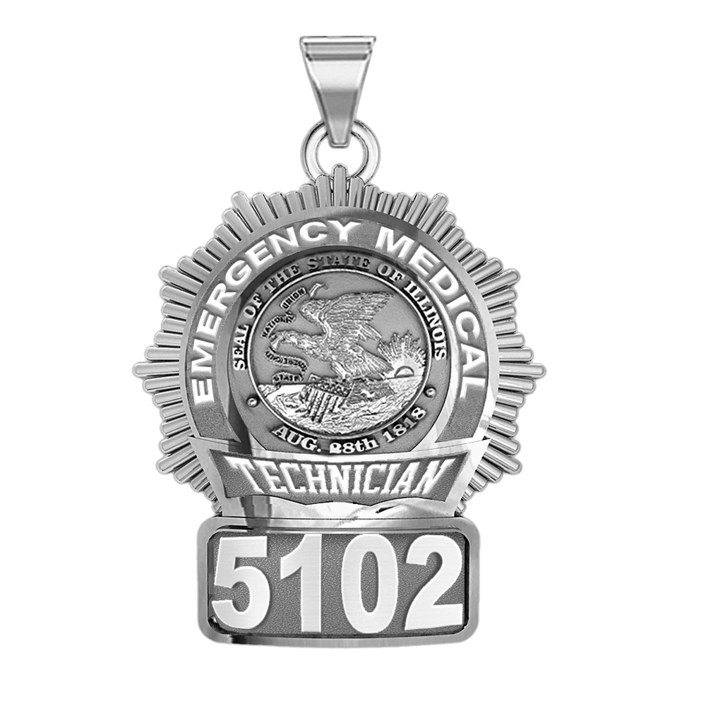 EMT Certified Badge Charm Medical Sterling Silver EMT Certified Badge Charm Medical Sterling Silver