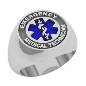 Emergency Medical Technician   Round Signet EMT Ring