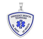 Personalized Certified EMT with Your Department Pendant