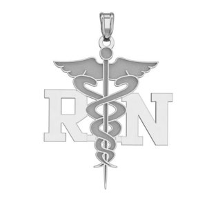 Sterling Silver  RN  Medical Pendant
