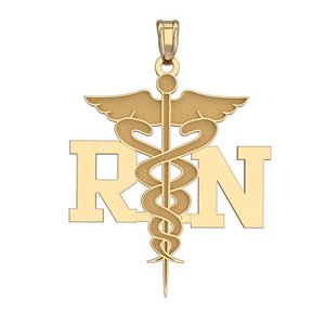 14K Gold  RN  Medical Pendant