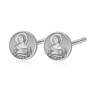 Pair of Saint Catherine of Alexandria Stud Earrings