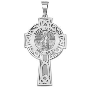 Saint Patrick CELTIC CROSS Religious Medal   EXCLUSIVE 
