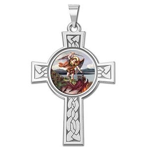 Saint Michael Religious Medal   Color EXCLUSIVE 