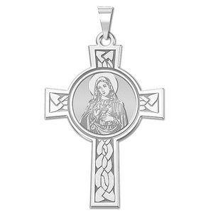 Sacred Heart of Mary Cross Religious Medal  EXCLUSIVE 