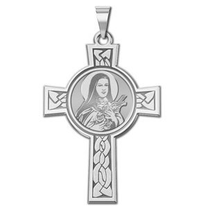 Saint Theresa Cross Religious Medal  EXCLUSIVE 
