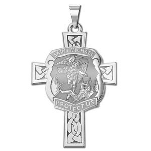 Saint Michael Religious Police Badge Cross Medal   EXCLUSIVE 