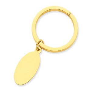 Engravable Oval Key Chain