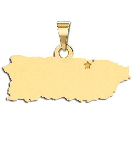 Personalized Puerto Rico Jewelry Pendant or Charm Jewelry - USPR