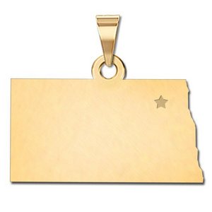 Personalized North Dakota  Pendant or Charm