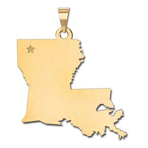 Personalized  Louisiana Pendant or Charm