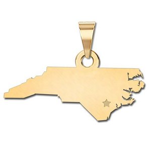 Personalized North Carolina Pendant or Charm