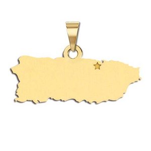 Puerto Rico   Personalized Pendant or Charm