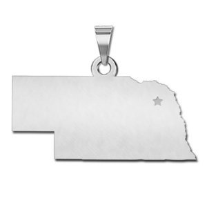 Personalized Nebraska Pendant or Charm