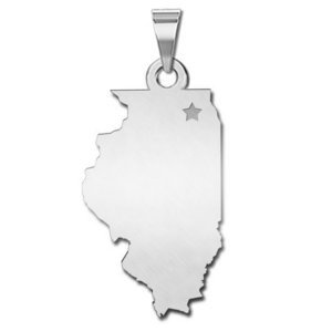 Personalized Illinois Pendant or Charm