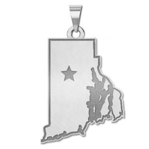 Personalized Rhode Island Pendant or Charm