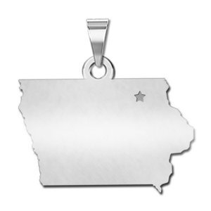 Personalized Iowa Pendant or Charm